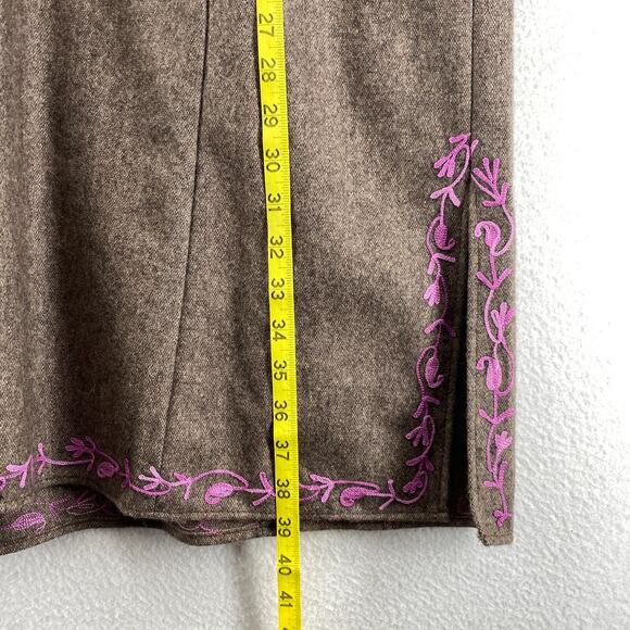 KASHMIR ART EMPORIUM Dress 40 Handwork Kashmiri Pheran Embroidered Brown NEW - Picture 13 of 14